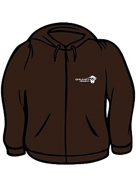 Drumky monkey brown zip hoody