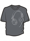 Headphones grey t-shirt