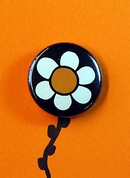 Orange flower button
