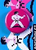 Pink 8bit karate button